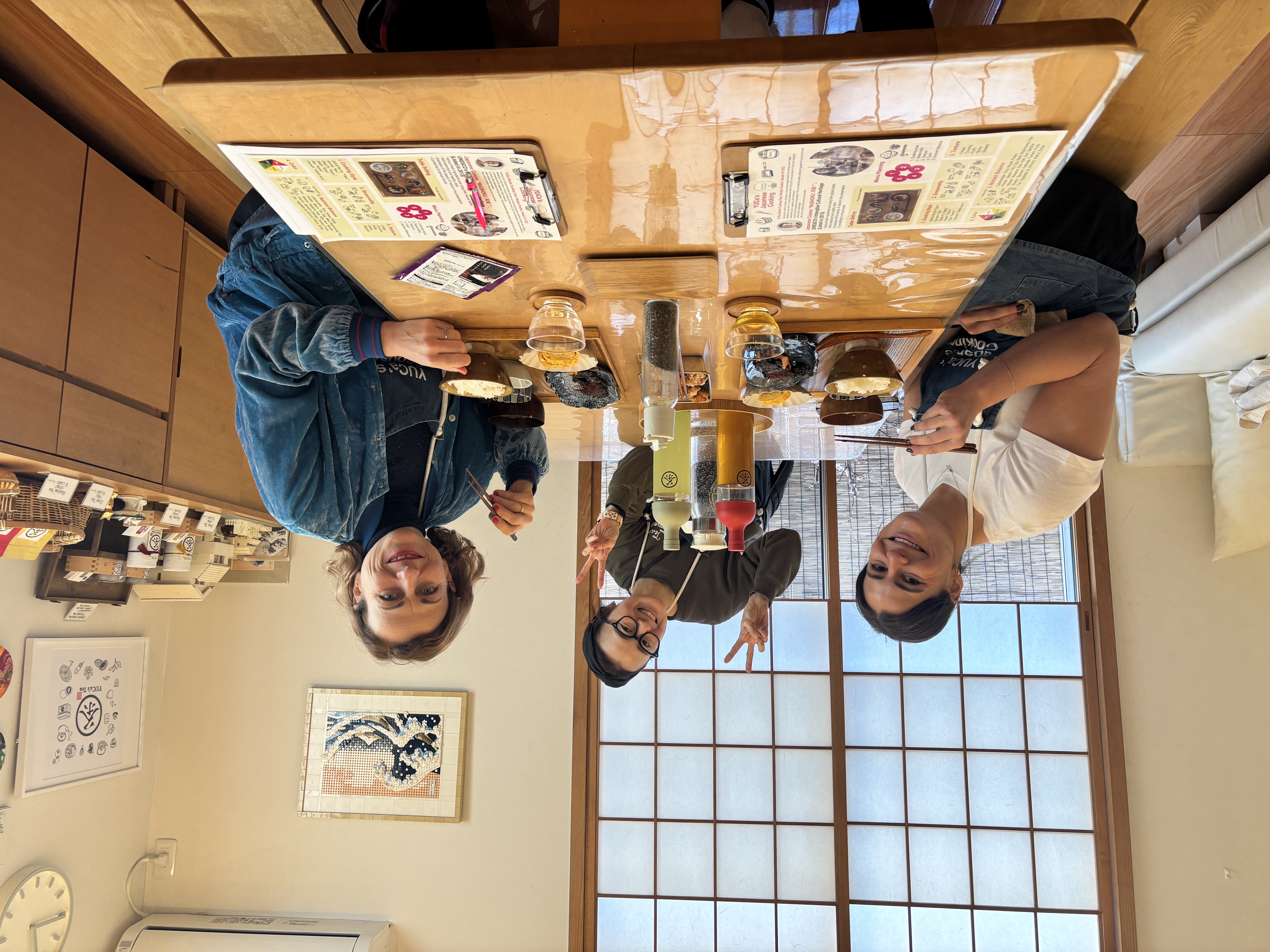 Dining together after cooking class Tokyo